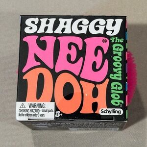 Nee Doh Shaggy Ball Groovy Glob - Pink NWT squishy
